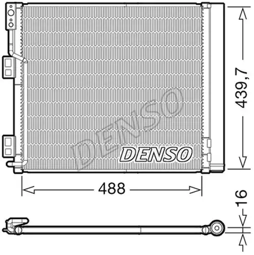 кондензатор, климатизация DENSO DCN46028