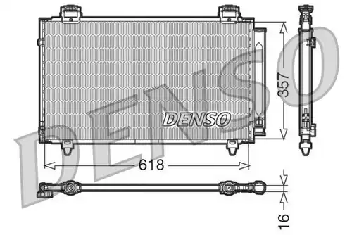 кондензатор, климатизация DENSO DCN50004