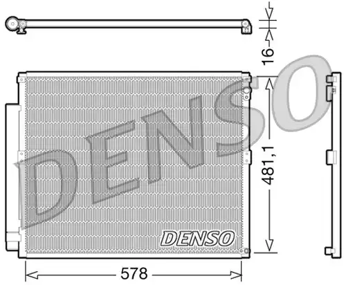 кондензатор, климатизация DENSO DCN50017