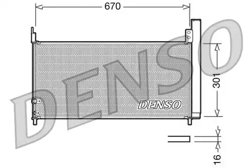 кондензатор, климатизация DENSO DCN50037