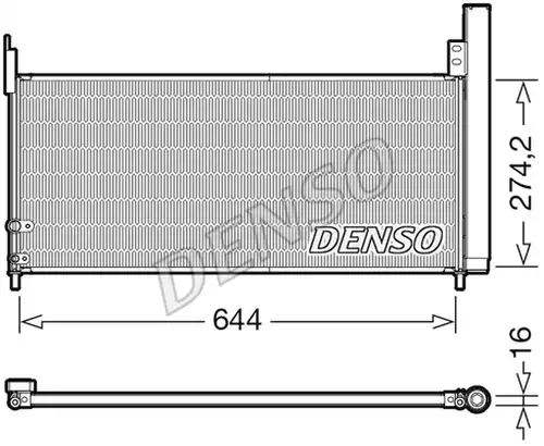 кондензатор, климатизация DENSO DCN50116