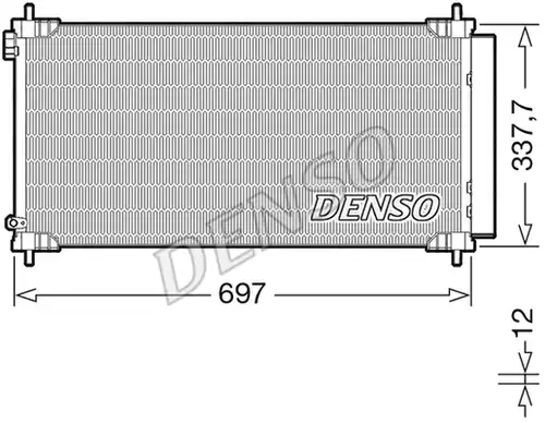 кондензатор, климатизация DENSO DCN50120