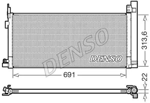 кондензатор, климатизация DENSO DCN50124