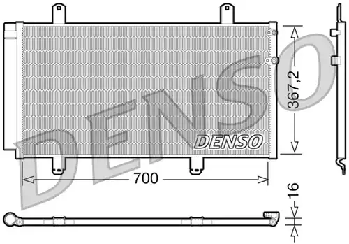 кондензатор, климатизация DENSO DCN51004