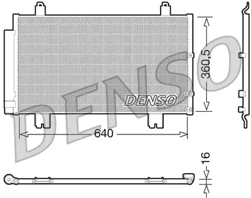 кондензатор, климатизация DENSO DCN51005