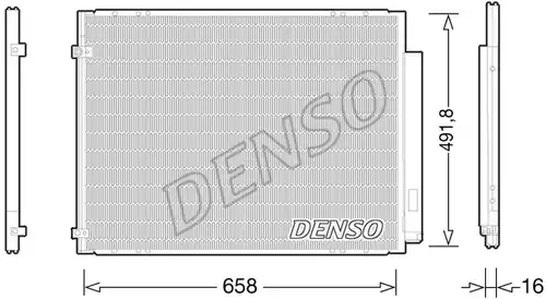 кондензатор, климатизация DENSO DCN51010