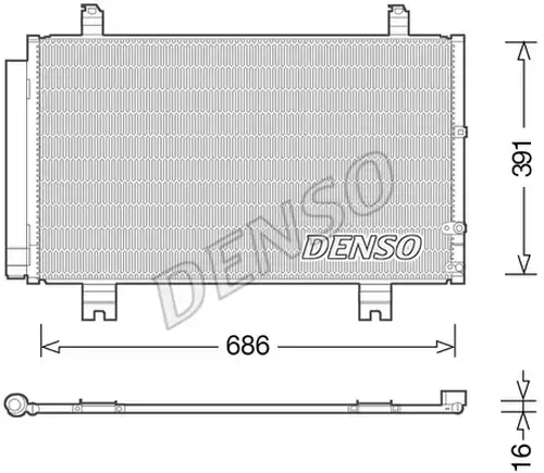 кондензатор, климатизация DENSO DCN51013