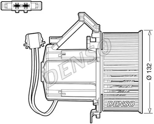 вентилатор вътрешно пространство DENSO DEA02009