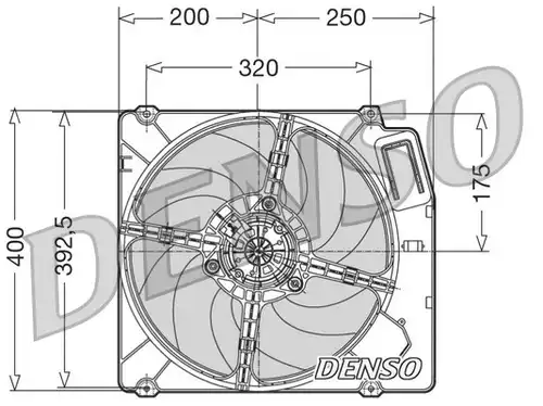 вентилатор, охлаждане на двигателя DENSO DER01003