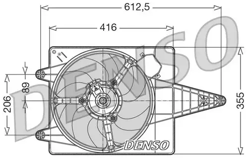 вентилатор, охлаждане на двигателя DENSO DER01004