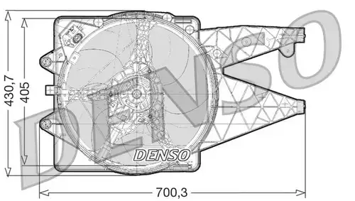 вентилатор, охлаждане на двигателя DENSO DER01021