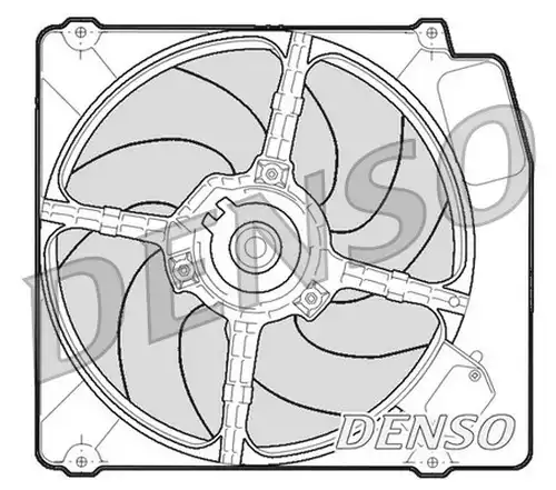 вентилатор, охлаждане на двигателя DENSO DER01203