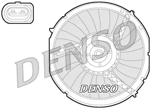 вентилатор, охлаждане на двигателя DENSO DER02003