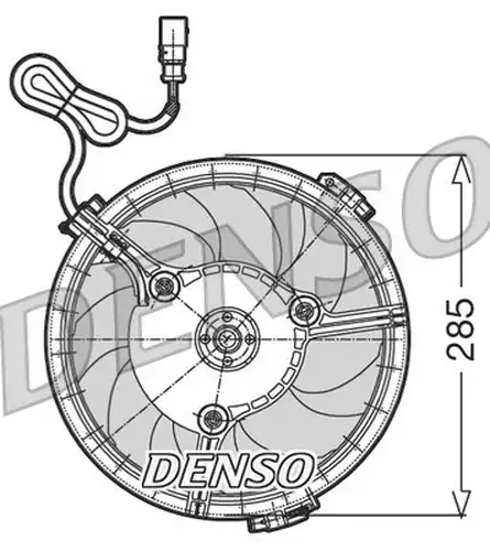 вентилатор, охлаждане на двигателя DENSO DER02005