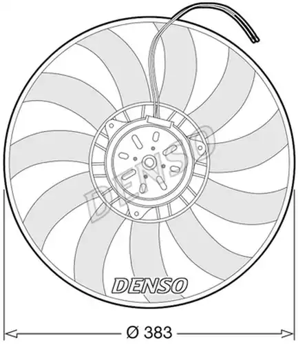 вентилатор, охлаждане на двигателя DENSO DER02009