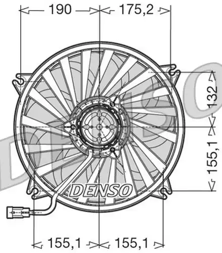 вентилатор, охлаждане на двигателя DENSO DER07005