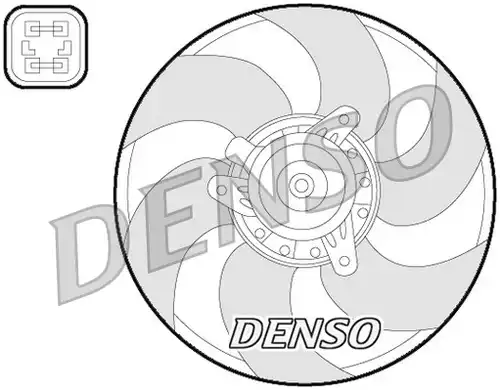 вентилатор, охлаждане на двигателя DENSO DER07009