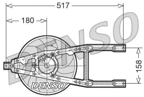 вентилатор, охлаждане на двигателя DENSO DER09012