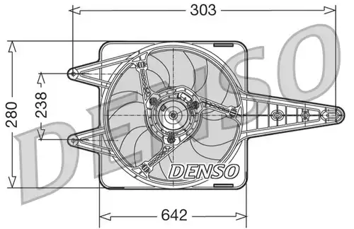 вентилатор, охлаждане на двигателя DENSO DER09029