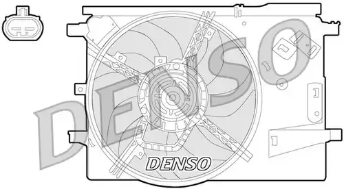 вентилатор, охлаждане на двигателя DENSO DER09053