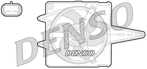 вентилатор, охлаждане на двигателя DENSO DER09056