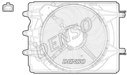 вентилатор, охлаждане на двигателя DENSO DER09059