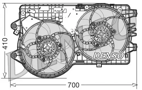 вентилатор, охлаждане на двигателя DENSO DER09067