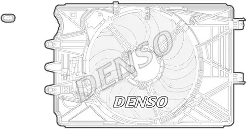 вентилатор, охлаждане на двигателя DENSO DER09069