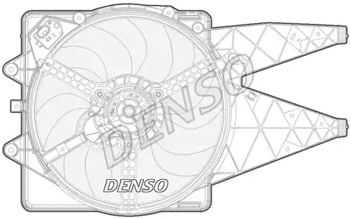 вентилатор, охлаждане на двигателя DENSO DER09092