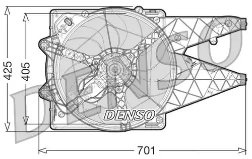 вентилатор, охлаждане на двигателя DENSO DER09101