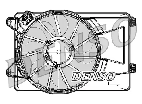 вентилатор, охлаждане на двигателя DENSO DER09301