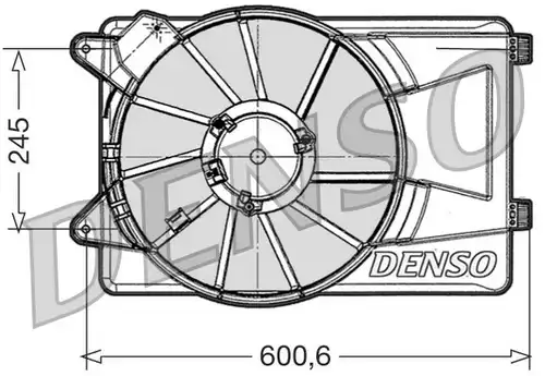 вентилатор, охлаждане на двигателя DENSO DER09305