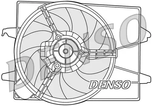 вентилатор, охлаждане на двигателя DENSO DER10003