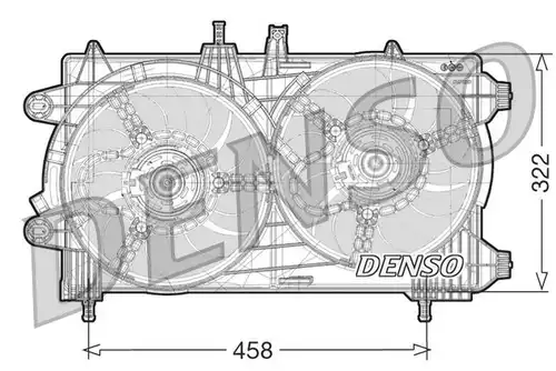 вентилатор, охлаждане на двигателя DENSO DER13008