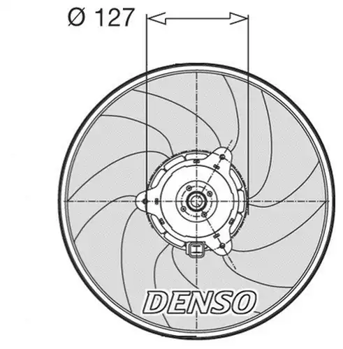 вентилатор, охлаждане на двигателя DENSO DER21003