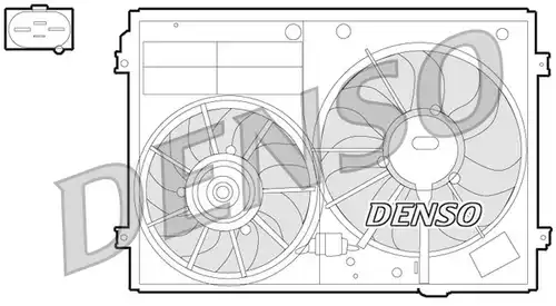 вентилатор, охлаждане на двигателя DENSO DER32012