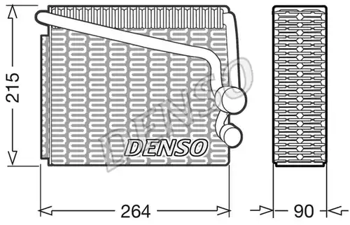 изпарител, климатична система DENSO DEV01001