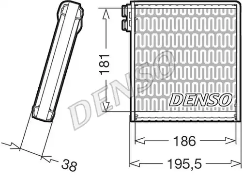 изпарител, климатична система DENSO DEV09103