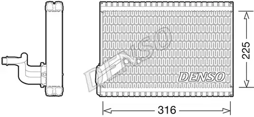 изпарител, климатична система DENSO DEV21003