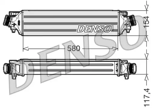 интеркулер (охладител за въздуха на турбината) DENSO DIT01002