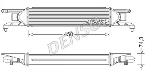 интеркулер (охладител за въздуха на турбината) DENSO DIT01007