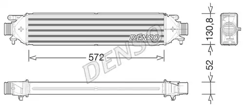 интеркулер (охладител за въздуха на турбината) DENSO DIT01008