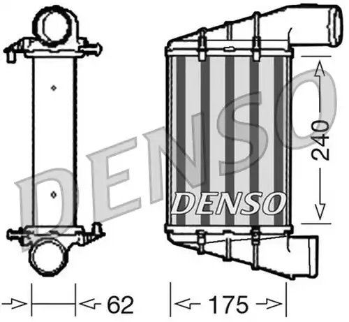 интеркулер (охладител за въздуха на турбината) DENSO DIT02001