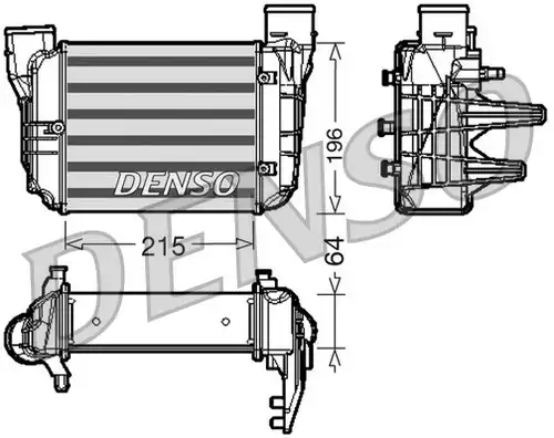 интеркулер (охладител за въздуха на турбината) DENSO DIT02002