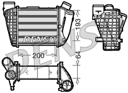 интеркулер (охладител за въздуха на турбината) DENSO DIT02004