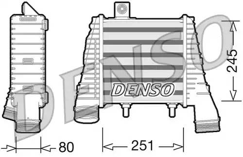 интеркулер (охладител за въздуха на турбината) DENSO DIT02008