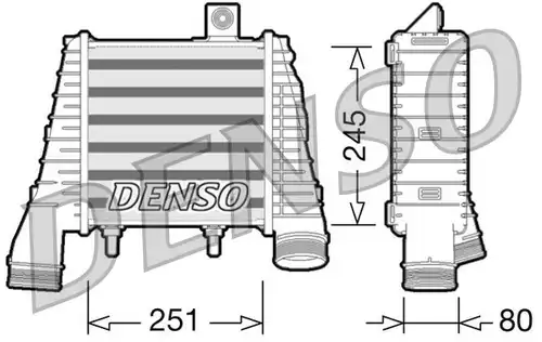 интеркулер (охладител за въздуха на турбината) DENSO DIT02009