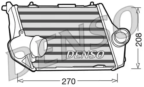 интеркулер (охладител за въздуха на турбината) DENSO DIT02013