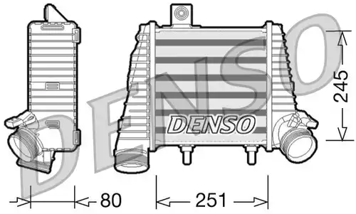 интеркулер (охладител за въздуха на турбината) DENSO DIT02016