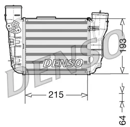 интеркулер (охладител за въздуха на турбината) DENSO DIT02020